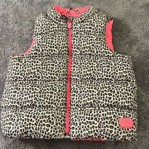 GAP Girls Cheetah Print/Pink Vest Size 2T